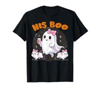 Her Boo His Boo Funny Ghost Matching Couples Halloween 2025 T-Shirt