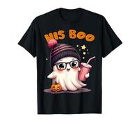 Her Boo His Boo Funny Ghost Matching Couples Halloween 2025 T-Shirt