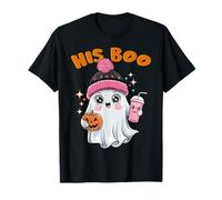 Her Boo His Boo Funny Ghost Matching Couples Halloween 2025 T-Shirt