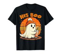 Her Boo His Boo Funny Ghost Matching Couples Halloween 2025 T-Shirt