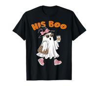 Her Boo His Boo Funny Ghost Matching Couples Halloween 2025 T-Shirt