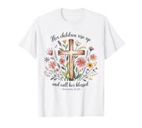 Her Children Rise Up Call Her Blessed Retro Mothers Day Value Graphic T-Shirt