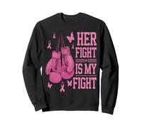 Her Fight Is My Fight Bow Pink Breast Cancer Awareness Sweatshirt