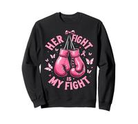 Her Fight Is My Fight Bow Pink Breast Cancer Awareness Sweatshirt