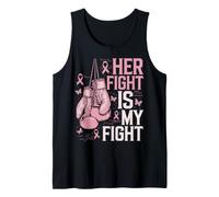 Her Fight is My Fight Bow Pink Breast Cancer Awareness Tank Top