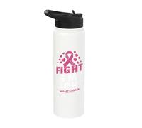 Her Fight is My Fight Breast Cancer Awareness Stainless Steel Insulated Water Bottle