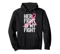 Her Fight is My Fight Breast Cancer Awareness Survivor Pullover Hoodie
