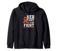 Her Fight Is My Fight COPD Warrior COPD Awareness Zip Hoodie
