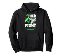 Her Fight Is My Fight Lymphoma Cancer Awareness Ribbon Pullover Hoodie