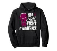 Her Fight Is My Fight Multiple Myeloma Awareness Boxing Pullover Hoodie
