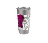Her Fight is My Fight Multiple Myeloma Awareness Boxing Stainless Steel Insulated Tumbler
