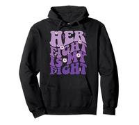 Her Fight is My Fight Purple Domestic Violence Awareness Pullover Hoodie