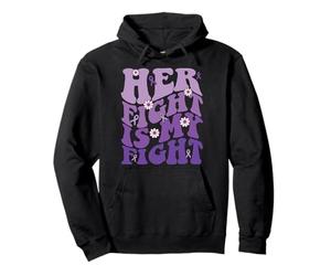 Her Fight is My Fight Purple Domestic Violence Awareness Pullover Hoodie