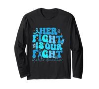 Her Fight is Our Fight Support Diabetes Long Sleeve T-Shirt