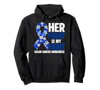 Her Fight My Fight Colon Cancer Month Awareness Support Pullover Hoodie