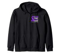 Her Fights is My Fights SLE Lupus Awareness Family Support Zip Hoodie