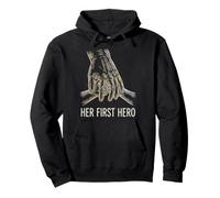 Her First Hero Father Daughter Dad Of Daughters Pullover Hoodie