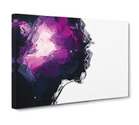 Her Galaxy In Pink & Purple Canvas Print | Gallery Wrapped 30mm Frame Wall Art | 30x20 inches | Ready to Hang | Abstract Space Picture | Living Room Bedroom Lounge Office