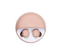 hër In-Ear Bluetooth Stereo Headphones Wireless Headphones Earbuds Headset with Microphone Playback Time > 3 Hours Including Charging Box and Ear Pads Beige/Nude