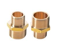Her Kindness 2 Pcs Brass Bsp Reducing Connector, 1/2 to 3/4 BSP Adapter