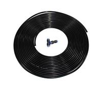 Her Kindness HSQG-10M- 6mm Air Pipe - 6mm Air Hose Pneumatic Tube, Pneumatic Hose 6mm, Black 6mm OD Pipe - 10M / 32.8inch OD 6mm x ID 4mm with 2 Pcs 4mm x 6mm Pneumatic Connectors