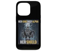 Her King Her Alpha Her Shield Funny Alpha Wolf Meme Case for iPhone 13 Pro