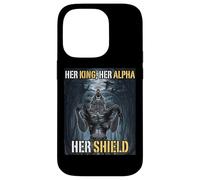 Her King Her Alpha Her Shield Funny Alpha Wolf Meme Case for iPhone 14 Pro