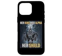 Her King Her Alpha Her Shield Funny Alpha Wolf Meme Case for iPhone 16 Pro Max
