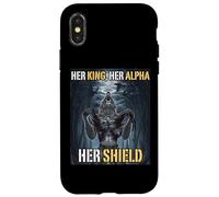 Her King Her Alpha Her Shield Funny Alpha Wolf Meme Case for iPhone X/XS