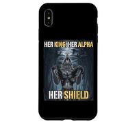 Her King Her Alpha Her Shield Funny Alpha Wolf Meme Case for iPhone XS Max