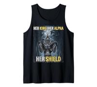 Her King Her Alpha Her Shield Funny Alpha Wolf Meme Tank Top