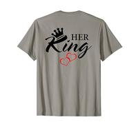 Her King His Queen Pair Couple lovers Back T-Shirt