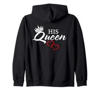 Her King His Queen Pair Couple lovers Back Zip Hoodie
