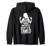 Her Magic Was Never Meant To Be Tamed Witch Women Rights Zip Hoodie