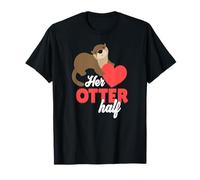Her Otter Half Shirt - Cute Valentines Day Gift For Him T-Shirt