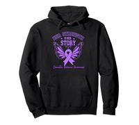 Her Strength Is hers Story Women Domestic Violence Awareness Pullover Hoodie