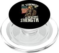 Her Strength Is the Nation’s Strength Patriotic Quote PopSockets PopGrip for MagSafe