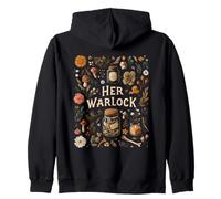 Her Warlock His Witch Witchcraft Couple Occult Magick Zip Hoodie