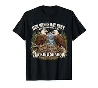 Her Wings May Rest But Her Love Still Flies Jackie & Shadow T-Shirt