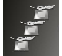 Hera 3 square recessed lights FQ 68 LED, warm white