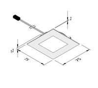 Hera Dynamic FAQ 68 LED furniture light steel 3 W CCT