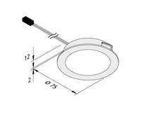 Hera Dynamic FAR 68 LED furniture light steel 3 W CCT