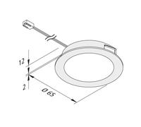 Hera FAR 58 LED furniture light, steel 3 W 3,000 K