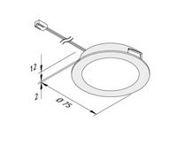 Hera FAR 68 recessed LED furniture light, stainless steel, 4W, 4,000K