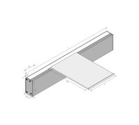 Hera Intero-Line LED wall lamp, black, 120 cm, aluminium, CCT up/down
