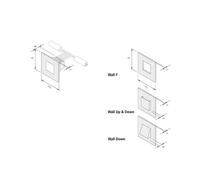 Hera LED recessed wall light Wall F, black, 7.5 x 7.5 cm, sheet metal