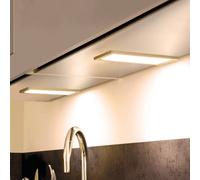 Hera LED under-cabinet lamp Sky, set of 2, 3,000K, stainless steel