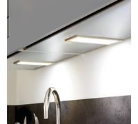 Hera LED under-cabinet lamp Sky, set of 2, 4,000K, stainless steel