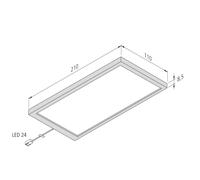 Hera LED under-cabinet lamp Sky, set of 3, 4,000K, stainless steel