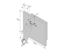 Hera Reading lamp BL1-LED, flush/surface mounting, stainless steel